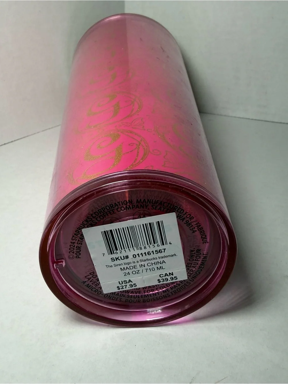 Starbucks Wicked Glinda Pink Cold Cup Tumbler 24 oz